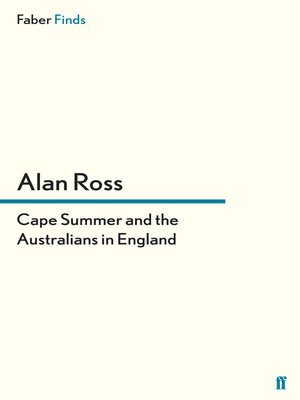 cover image of Cape Summer and the Australians in England